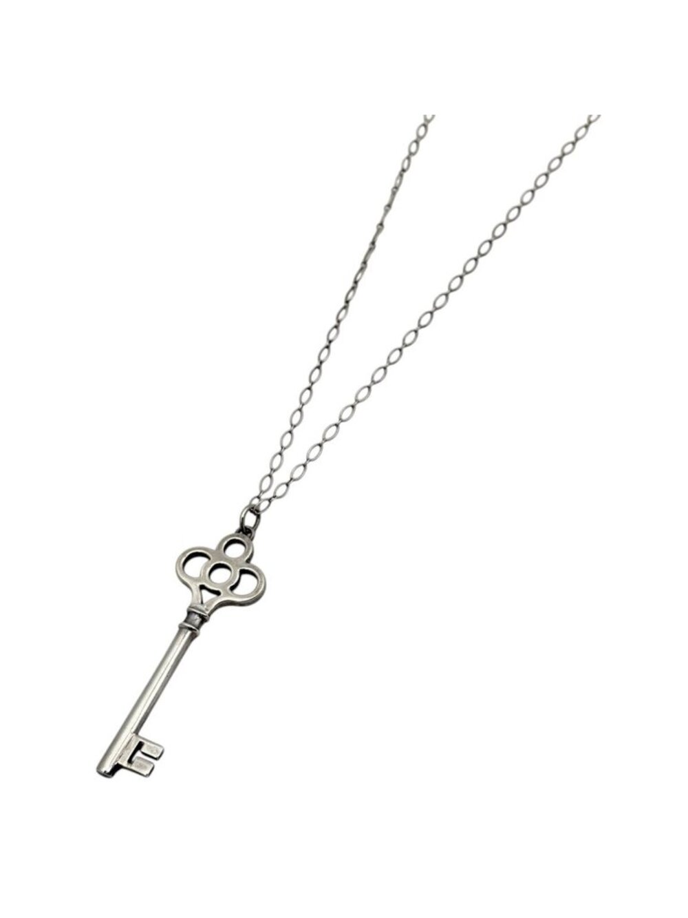 Tiffany & Co Necklace Crown Key Pendant 925 Sterling Silver